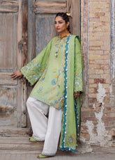 Elan Luxury Embroidered Lawn 3 Piece Unstitched Suit EL25LL ISLA BLEU EL25-11 B